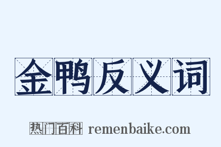 金鸭反义词是什么意思的图片